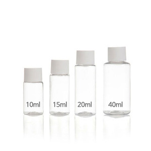 흰색단마개(일반뚜껑)10ml,15ml,20ml,40ml 투명용기/화장품용기/공병/플라스틱용기